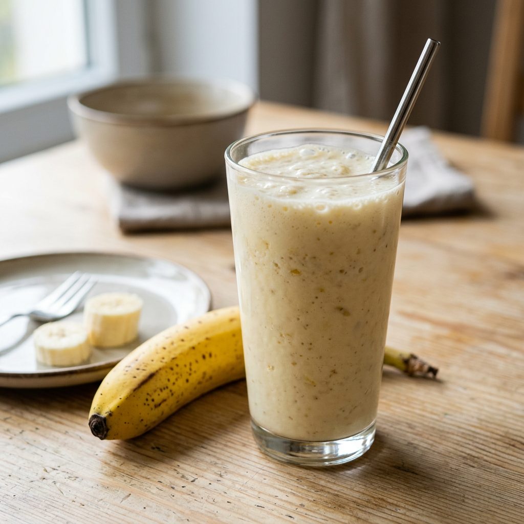 Koktajl mleczny z bananem