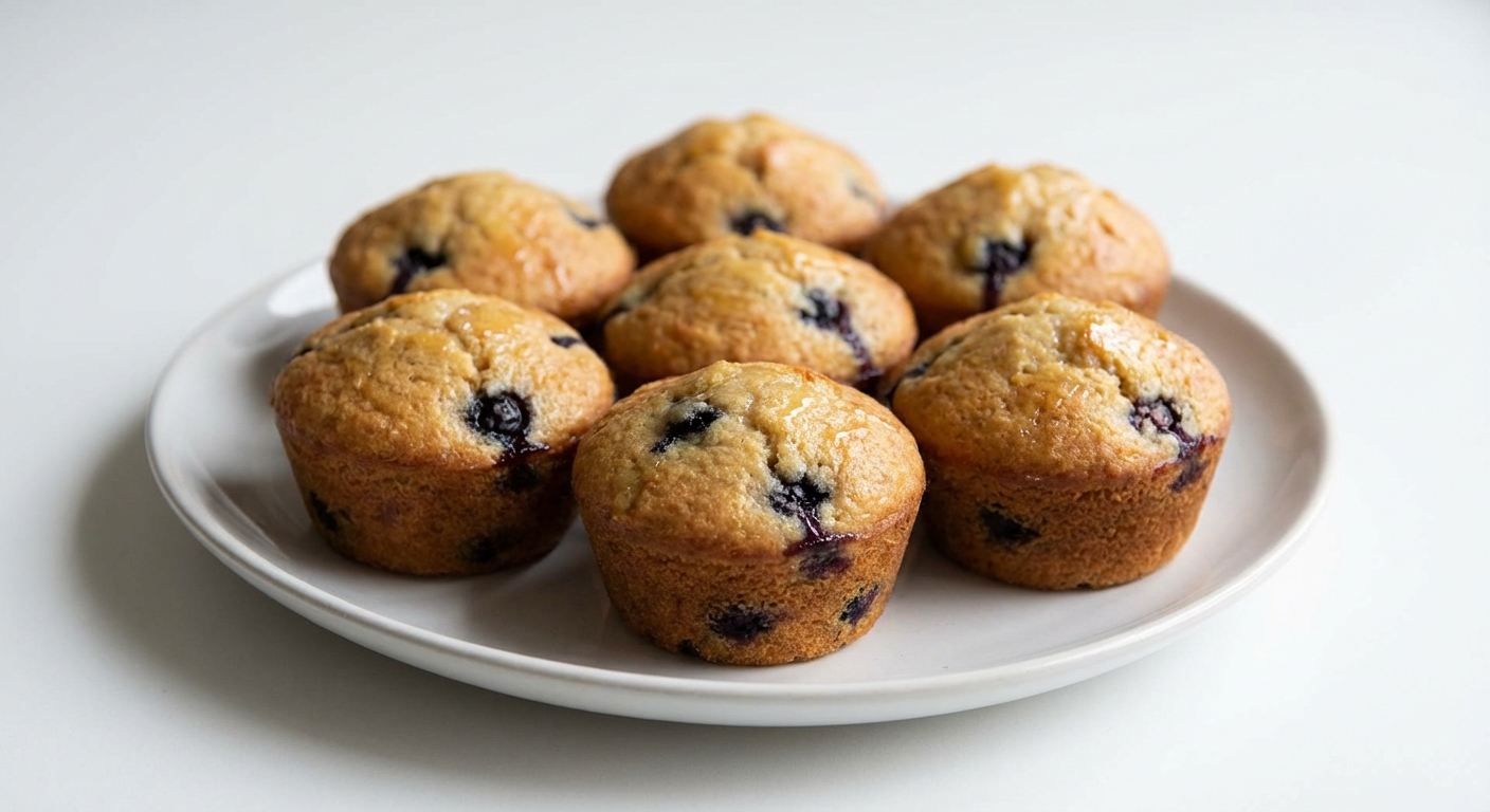 Migdałowe Muffiny z Borówkami i Miodem