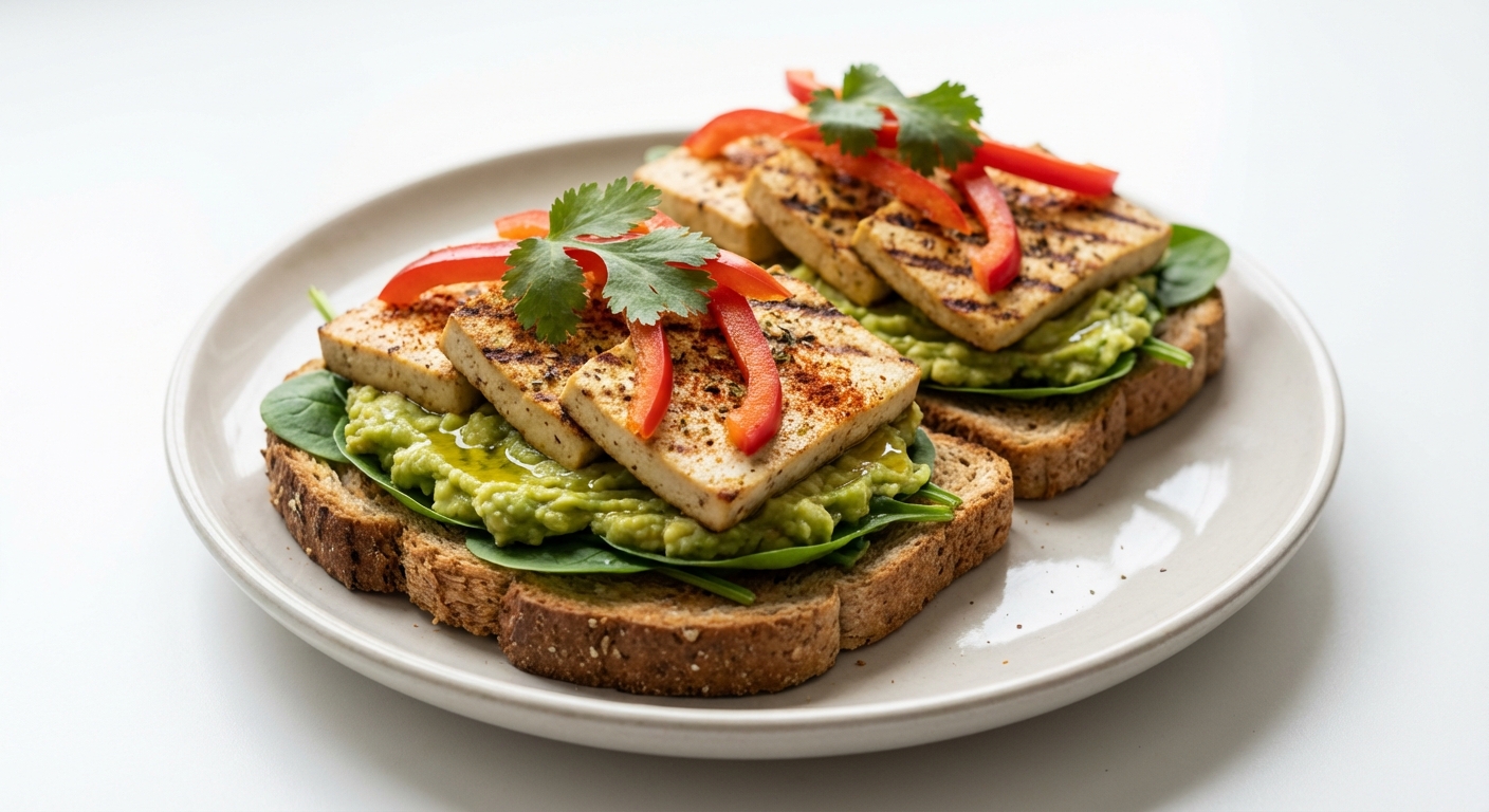 Tost z Tofu, Awokado i Papryką