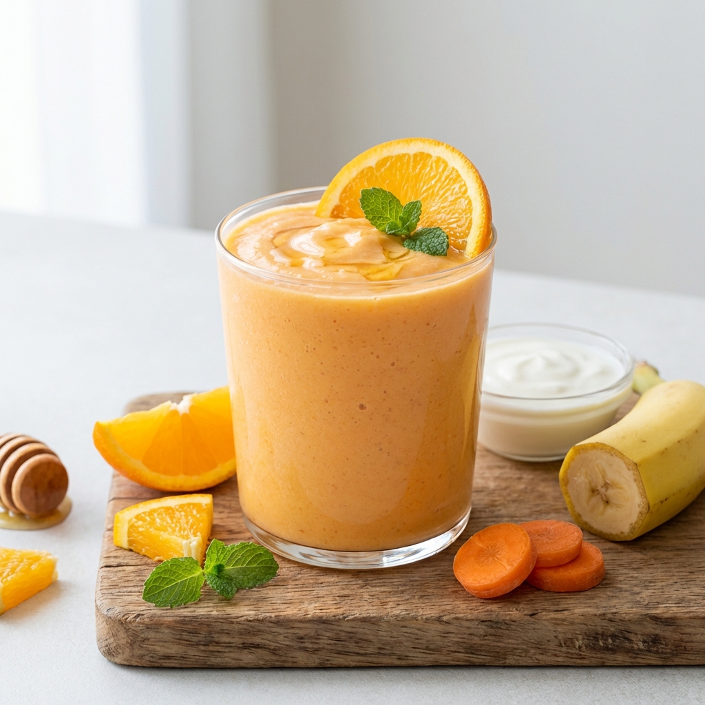 Pomarańczowo-Marchewkowe Smoothie z Bananem i Miodem