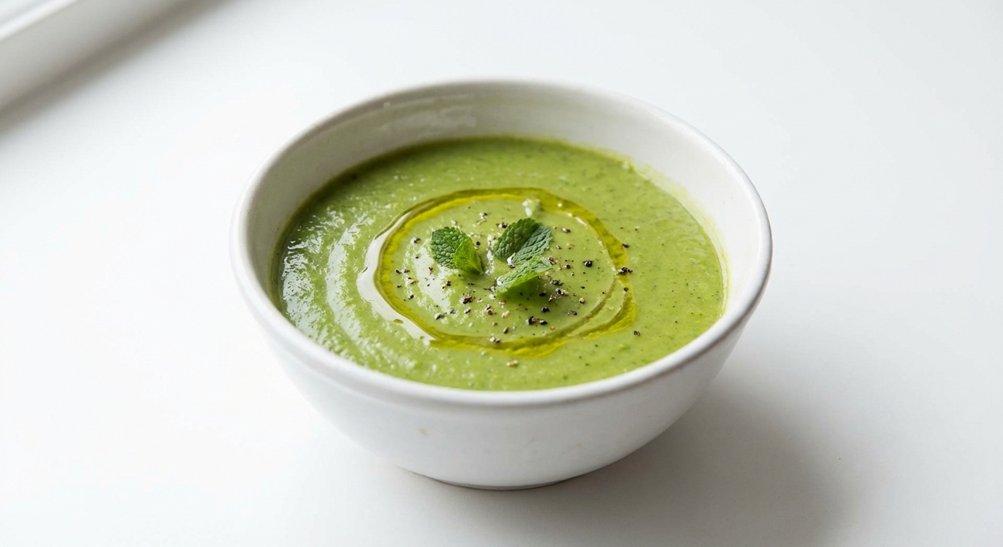 Krem z Brokułów, Groszku i Mięty