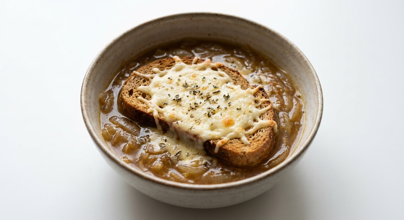 Zupa Cebulowa z Gruyere i Oregano