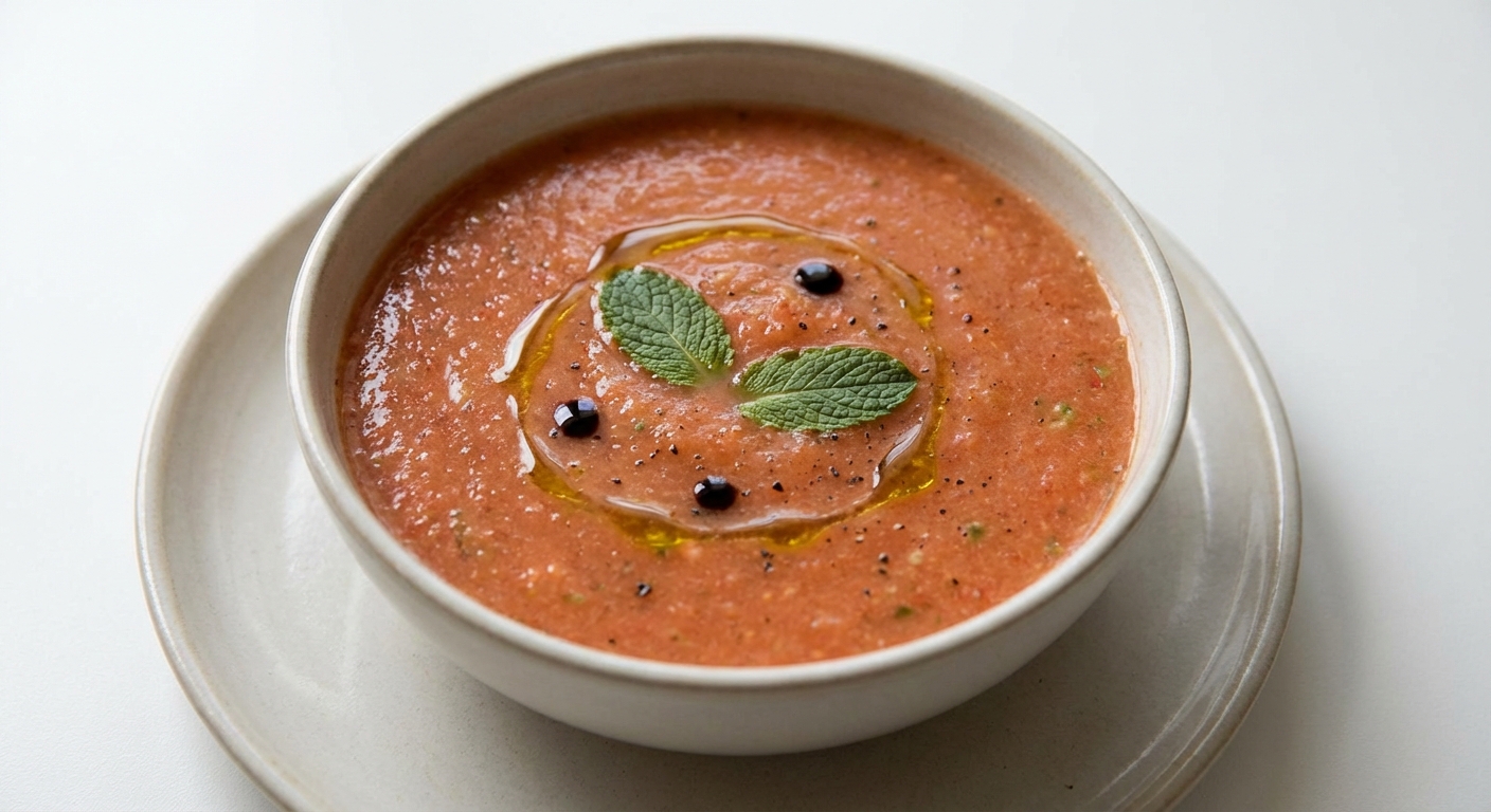Orzeźwiające Gazpacho z Arbuza i Ogórka