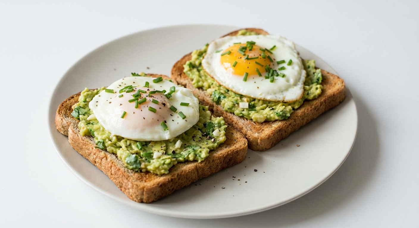 Razowe Grzanki z Awokado i Jajkiem