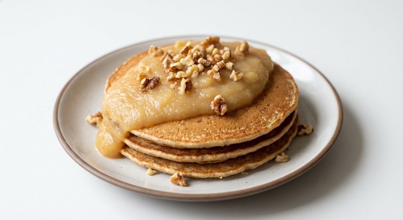 Owsiane Naleśniki z Jabłkiem i Orzechami