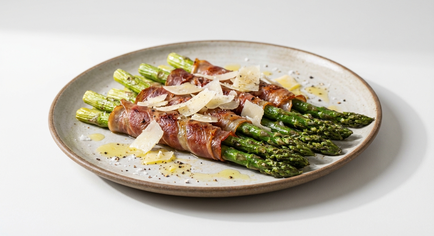 Grillowane Szparagi w Prosciutto z Parmezanem