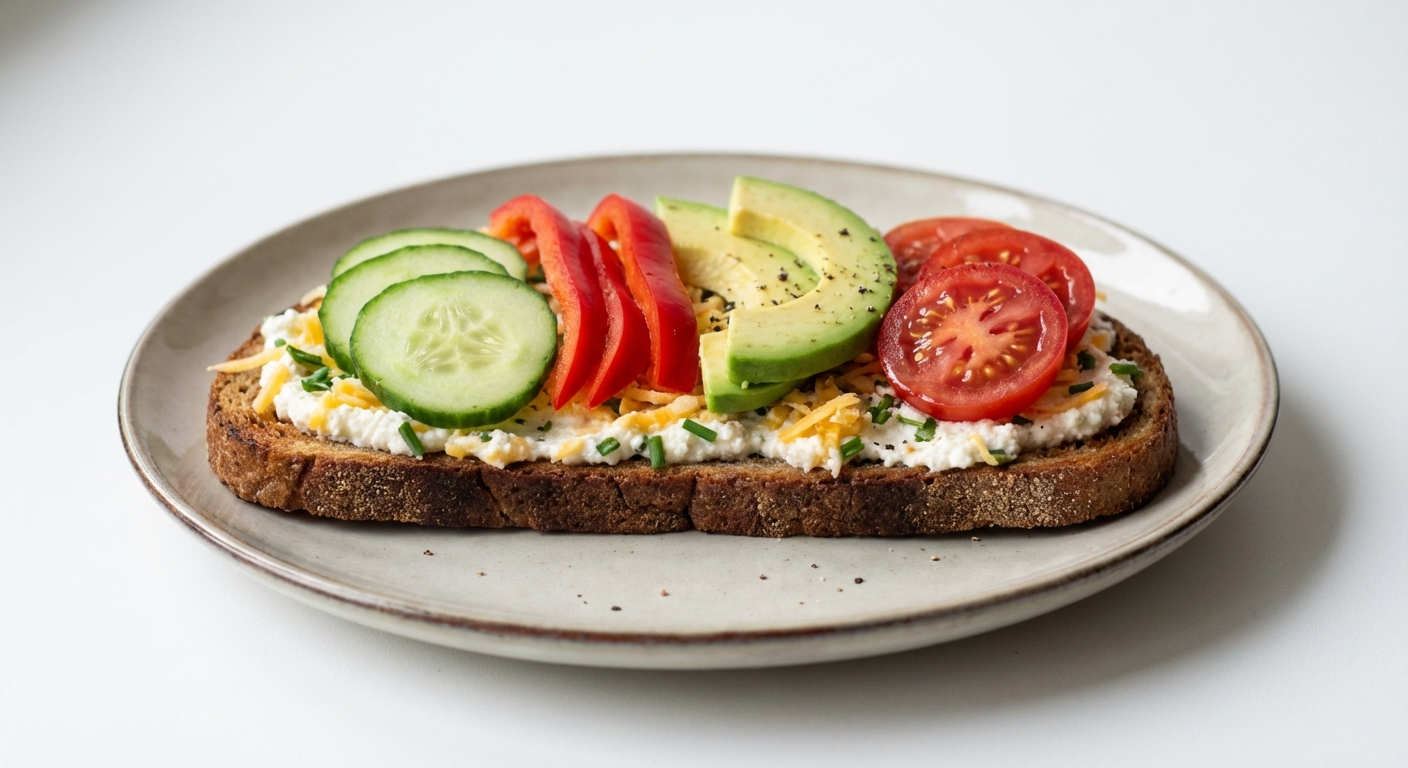 Żytnia Kanapka z Ricottą i Awokado