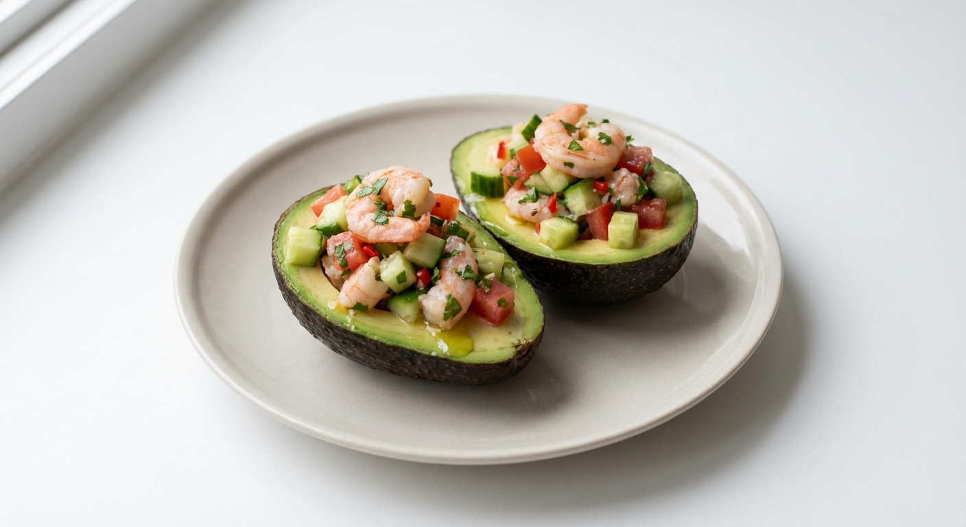Awokado z Krewetkami, Miodem i Cytryną