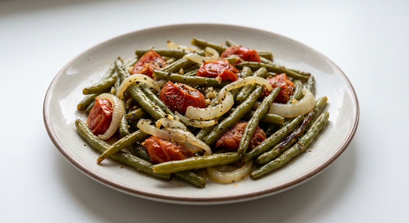 Fasolka z Pomidorami i Cebulą z Piekarnika