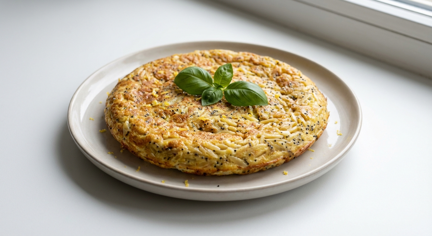 Cytrynowy Omlet z Makiem i Orzo