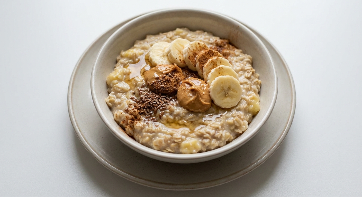 Owsianka z Bananem, Miodem i Orzechami
