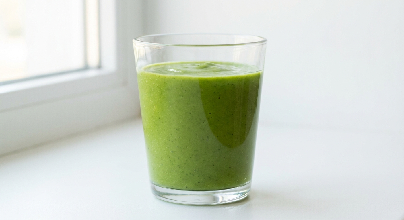 Tropikalny smoothie z bananem i szpinakiem