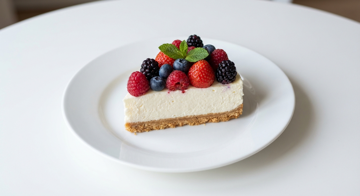 Twarogowy deser z owocami leśnymi