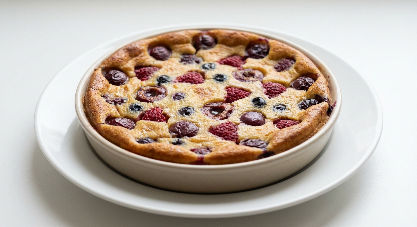 Clafoutis z Czereśniami, Malinami i Borówkami
