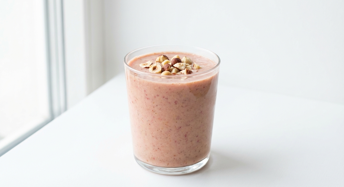 Smoothie Bananowo-Truskawkowe z Orzechami