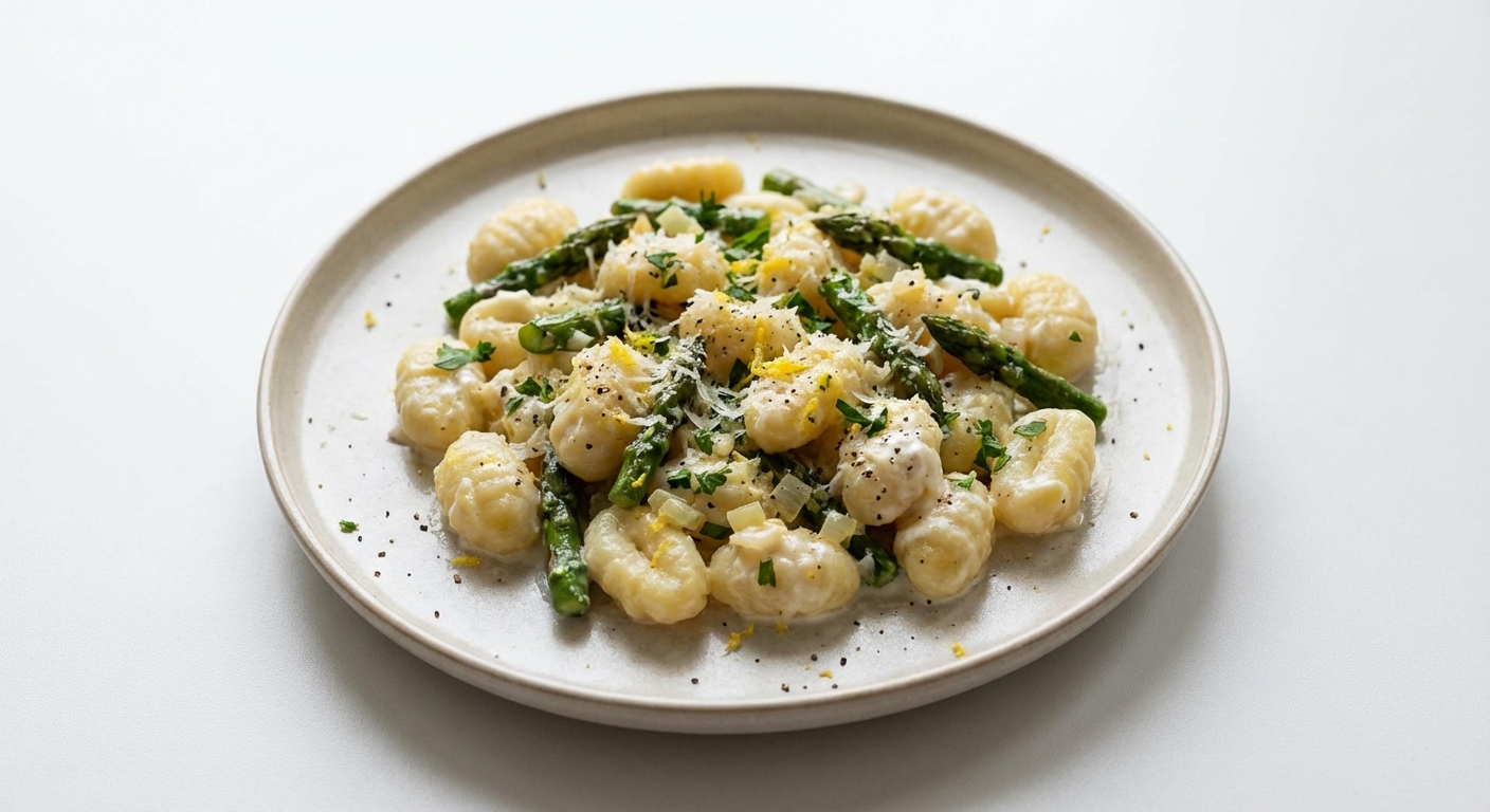 Gnocchi ze Szparagami w Cytrynowym Sosie