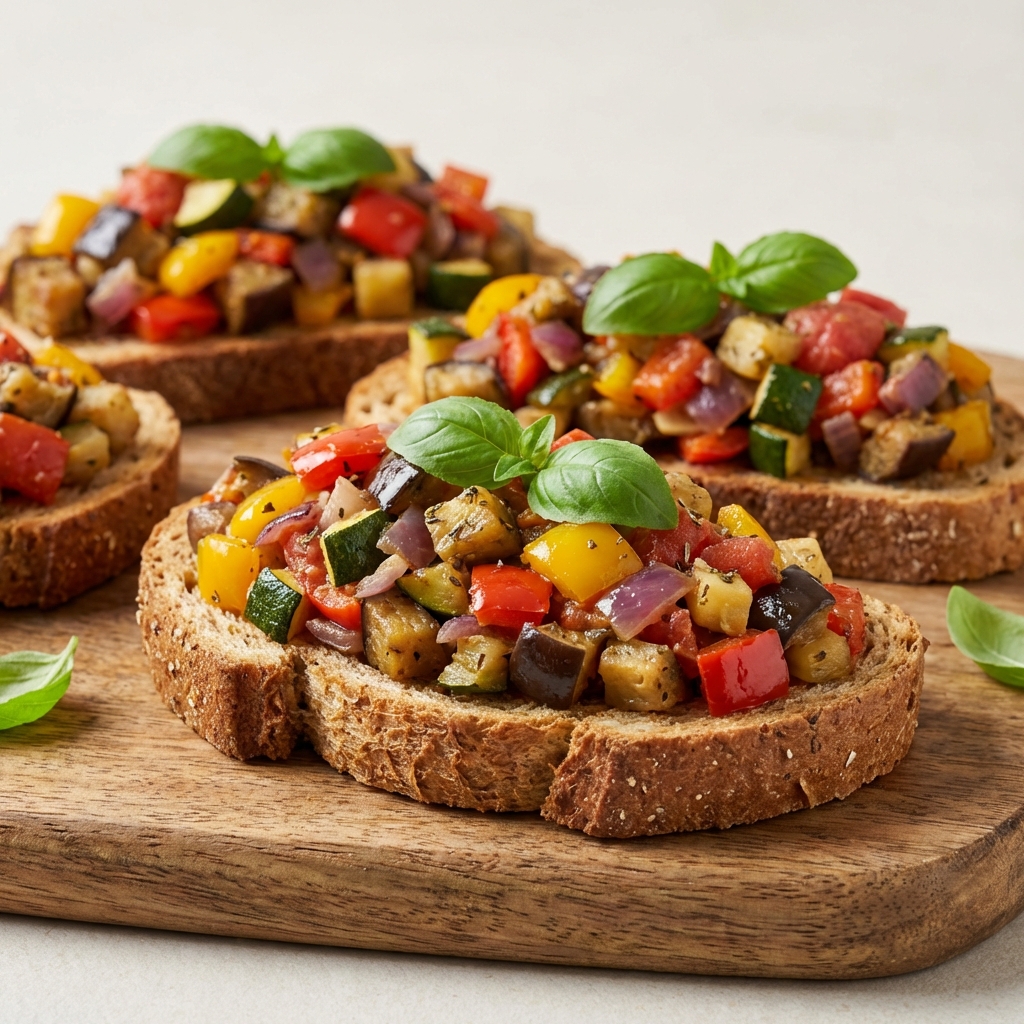 Bruschetta z warzywnego ratatouille
