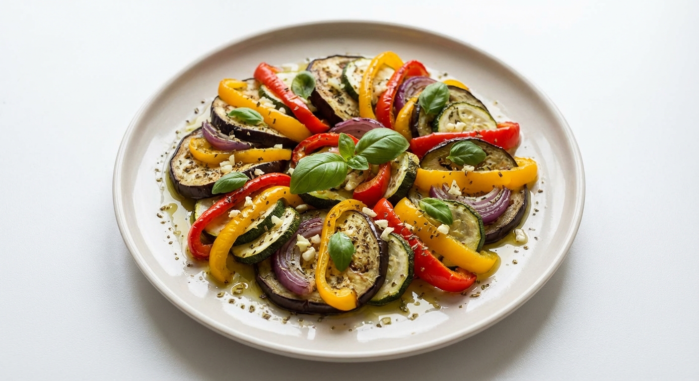 Ratatouille z Bakłażana, Papryki i Bazylii