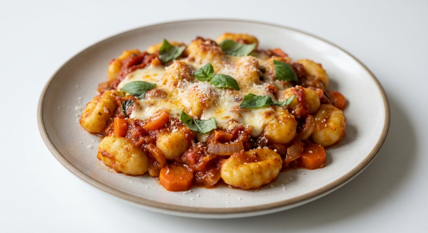 Zapiekane Gnocchi z Pomidorami, Mozzarellą i Bazylią