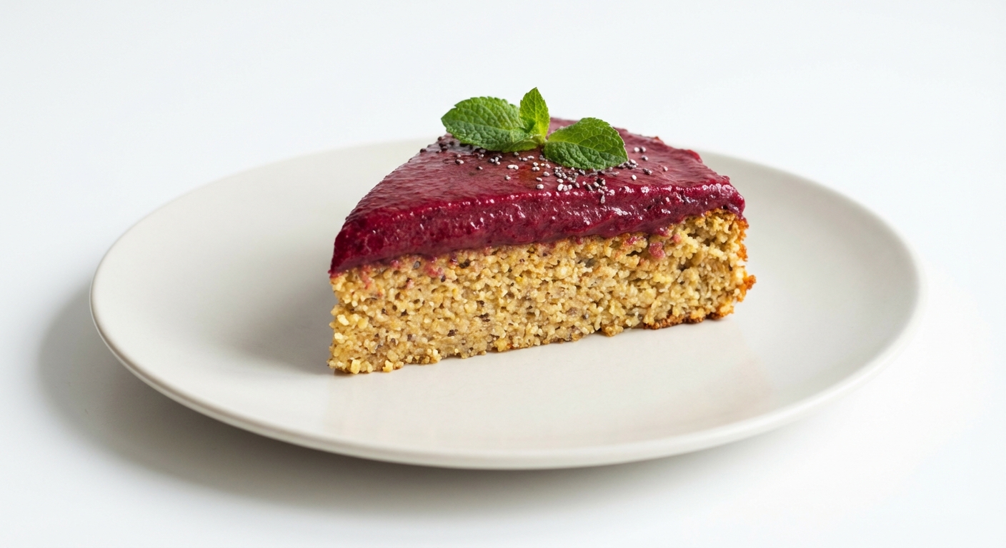 Jaglane Ciasto z Leśnym Musem