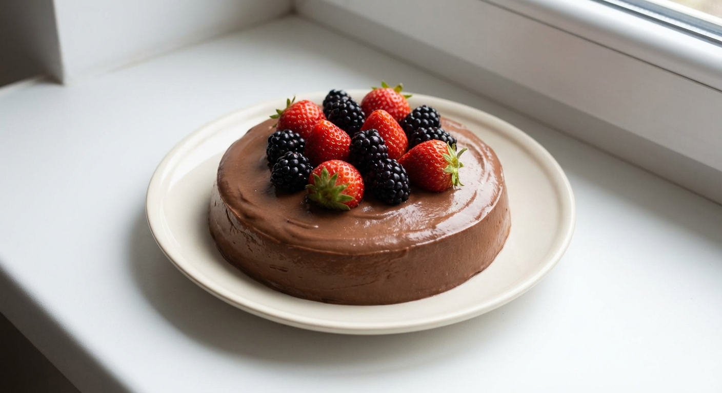 Czekoladowy Pudding Awokado z Daktylami i Owocami