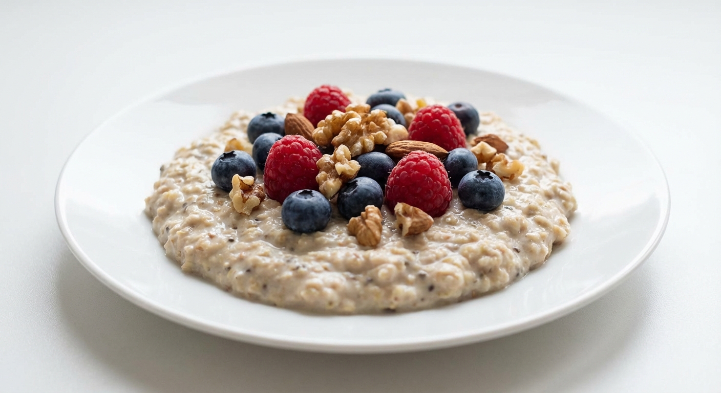 Nocna Owsianka z Jagodami i Orzechami
