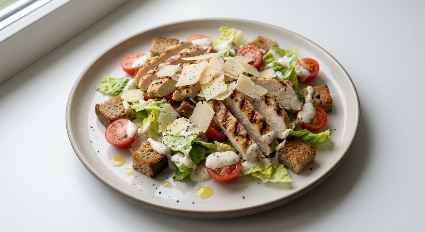 Sałatka z Kurczakiem, Żytem i Parmezanem