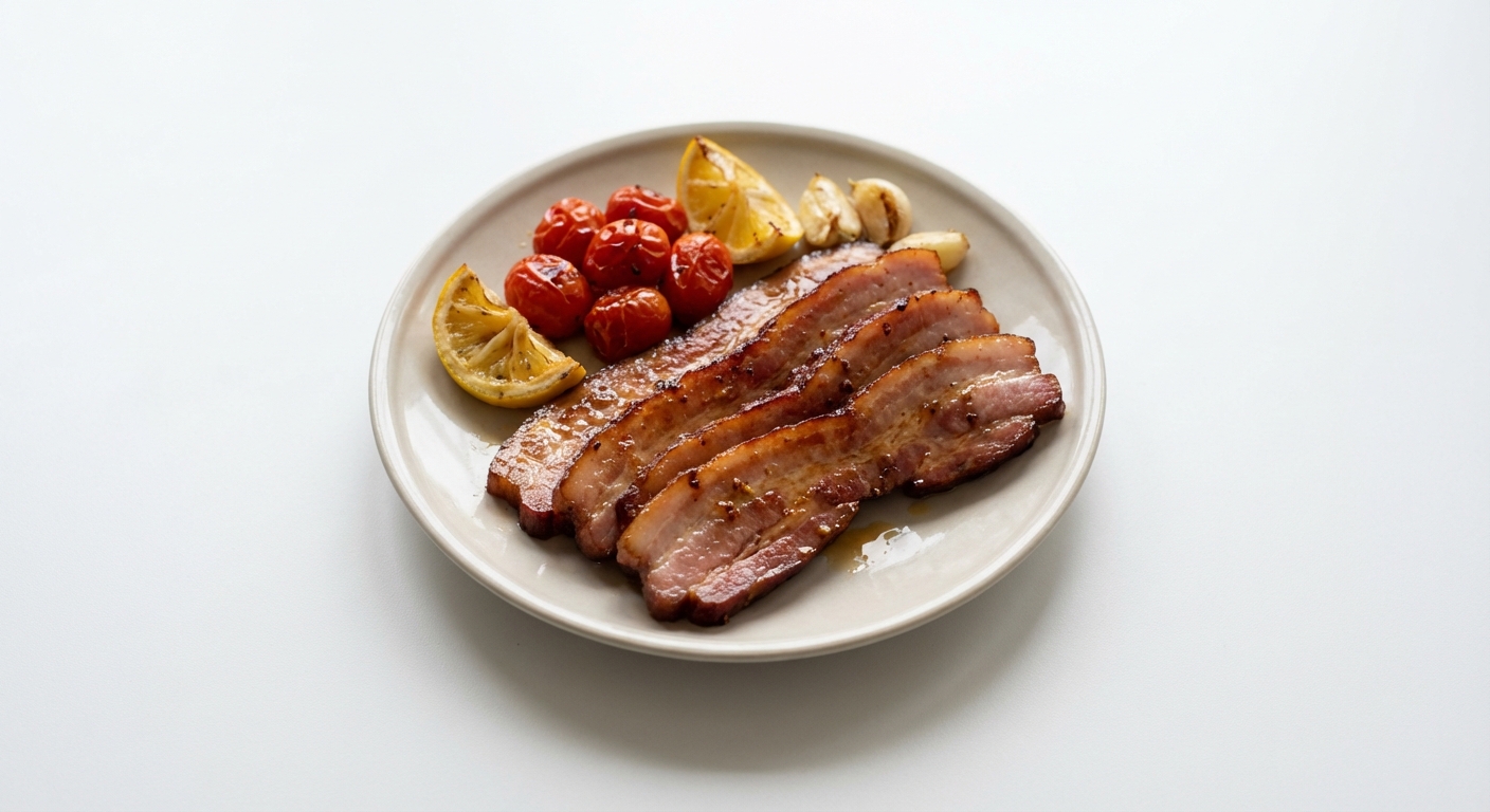 Miodowy boczek z cytryną i czosnkiem