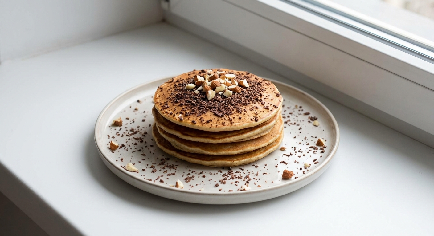 Migdałowe Pancakes z Bananem i Czekoladą