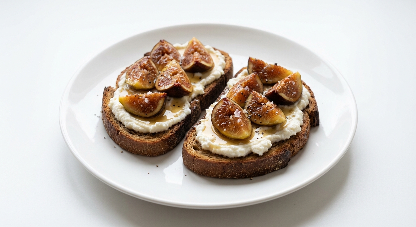 Tost żytni z ricottą i figami