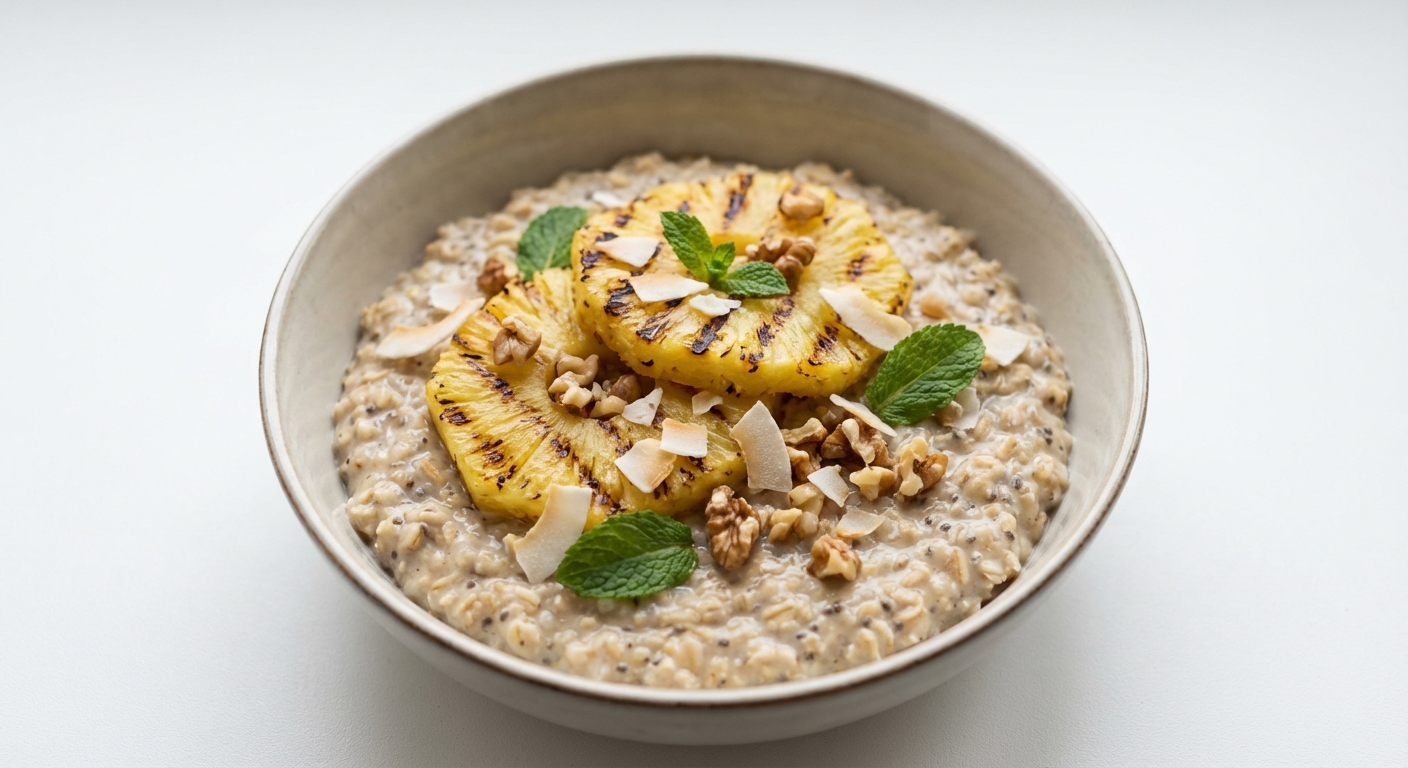 Owsianka z Ananasem, Kokosem i Orzechami