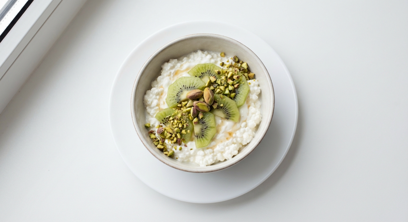 Twarożek z Kiwi, Pistacjami i Miodem