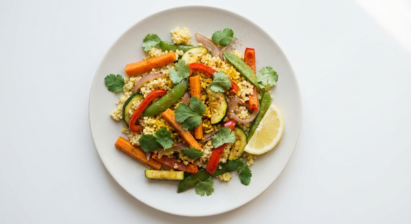 Jaglana Uczta z Warzywami i Kolendrą