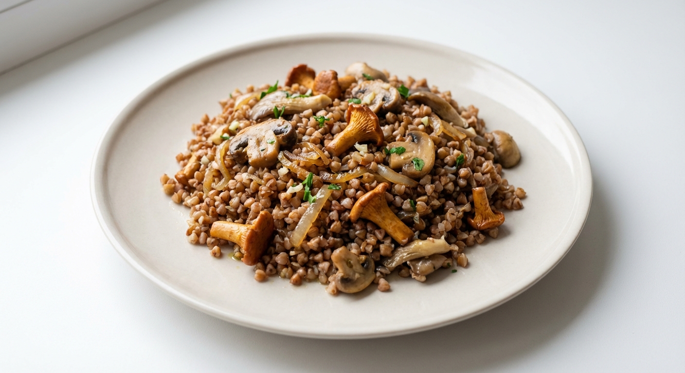 Kasza Gryczana z Grzybami i Miodem