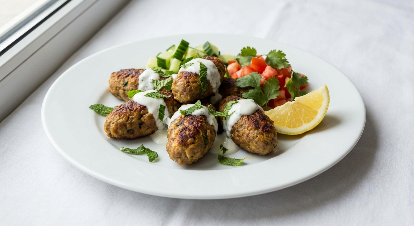 Wołowe Kofty z Jogurtem i Miętą