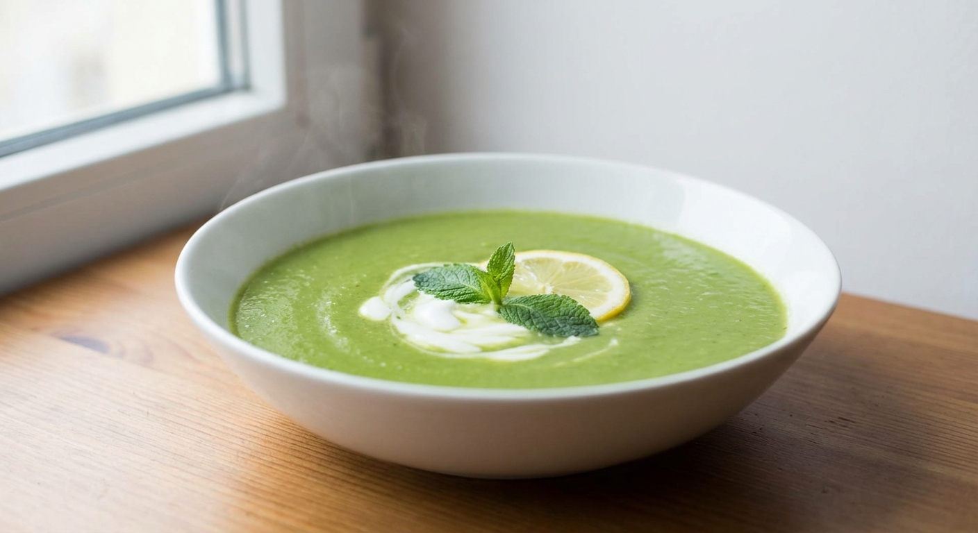 Krem z Groszku, Mięty i Cytryny