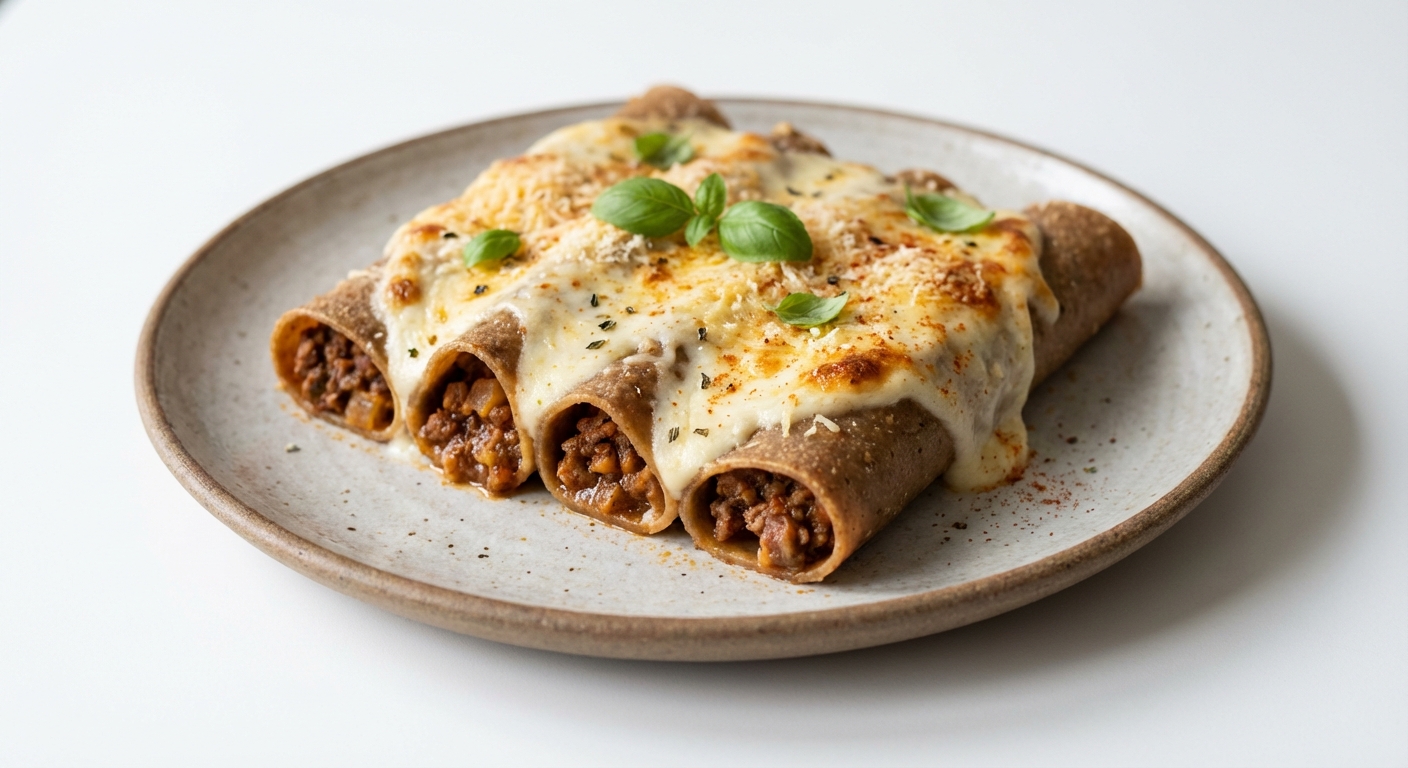 Zapiekane Cannelloni z Wołowiną i Beszamelem