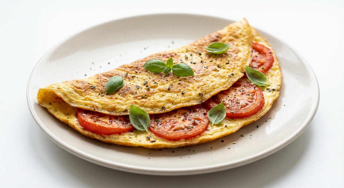 Omlet z Pomidorami, Bazylią i Oregano