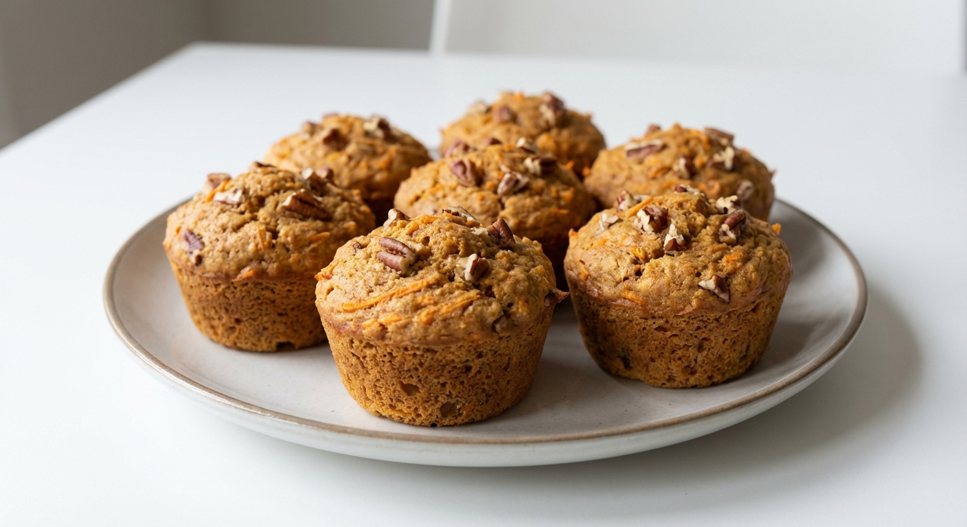 Muffinki z Batata, Pekanem i Miodem