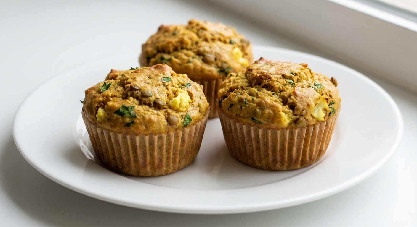 Kalafiorowe Muffinki Curry z Soczewicą