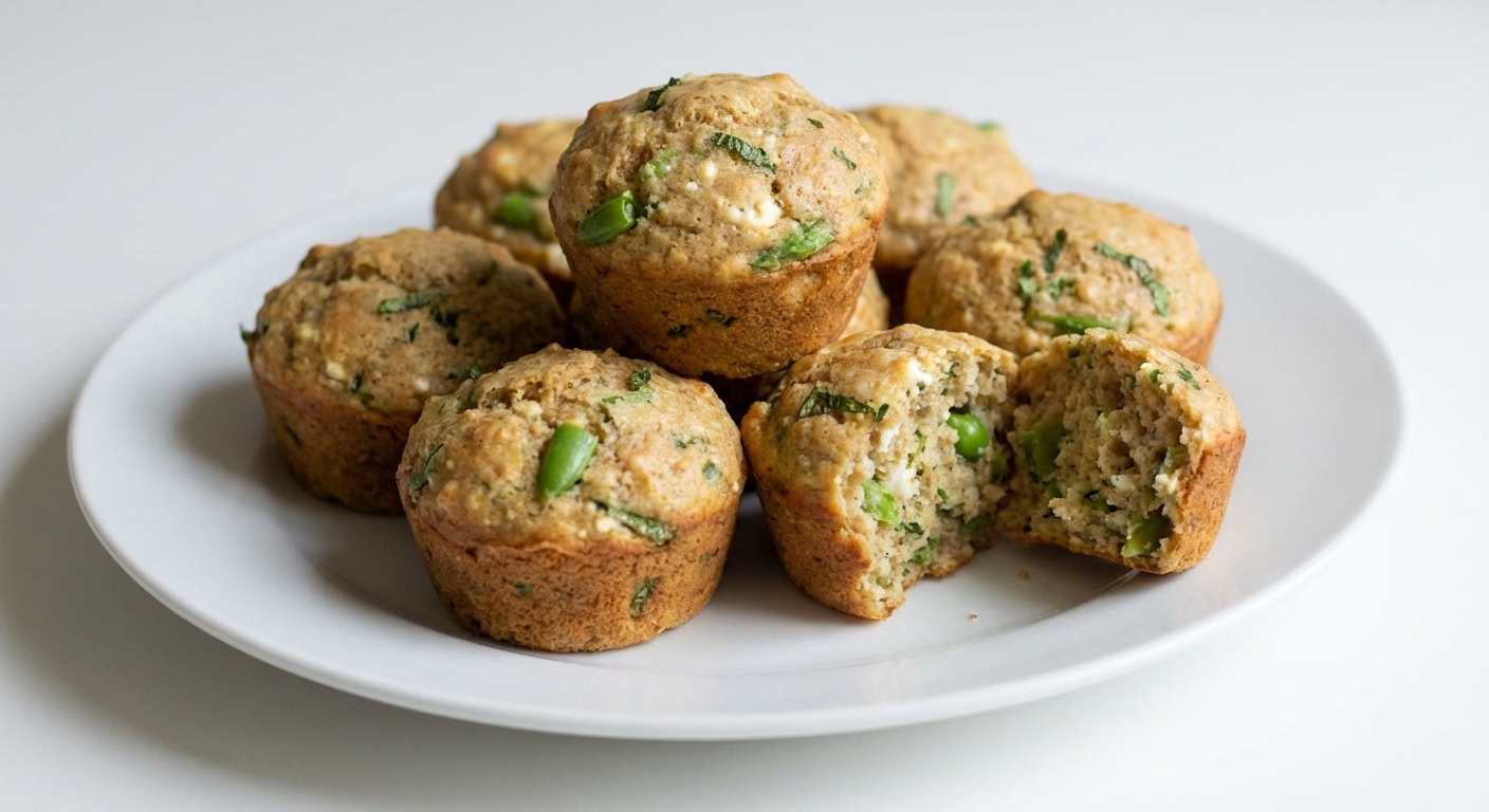 Muffinki z Groszkiem, Miętą i Ricottą