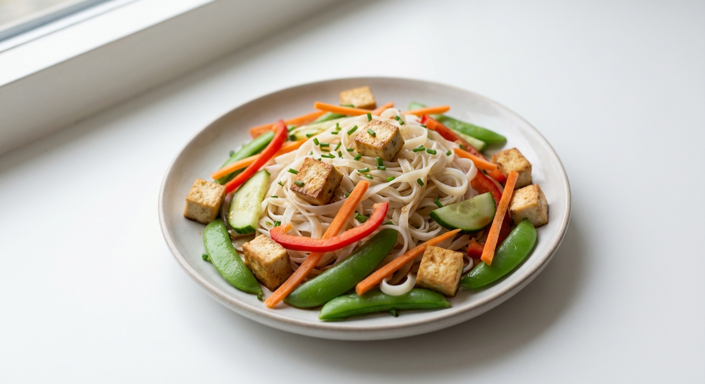 Sałatka z Tofu, Makaronu i Warzyw