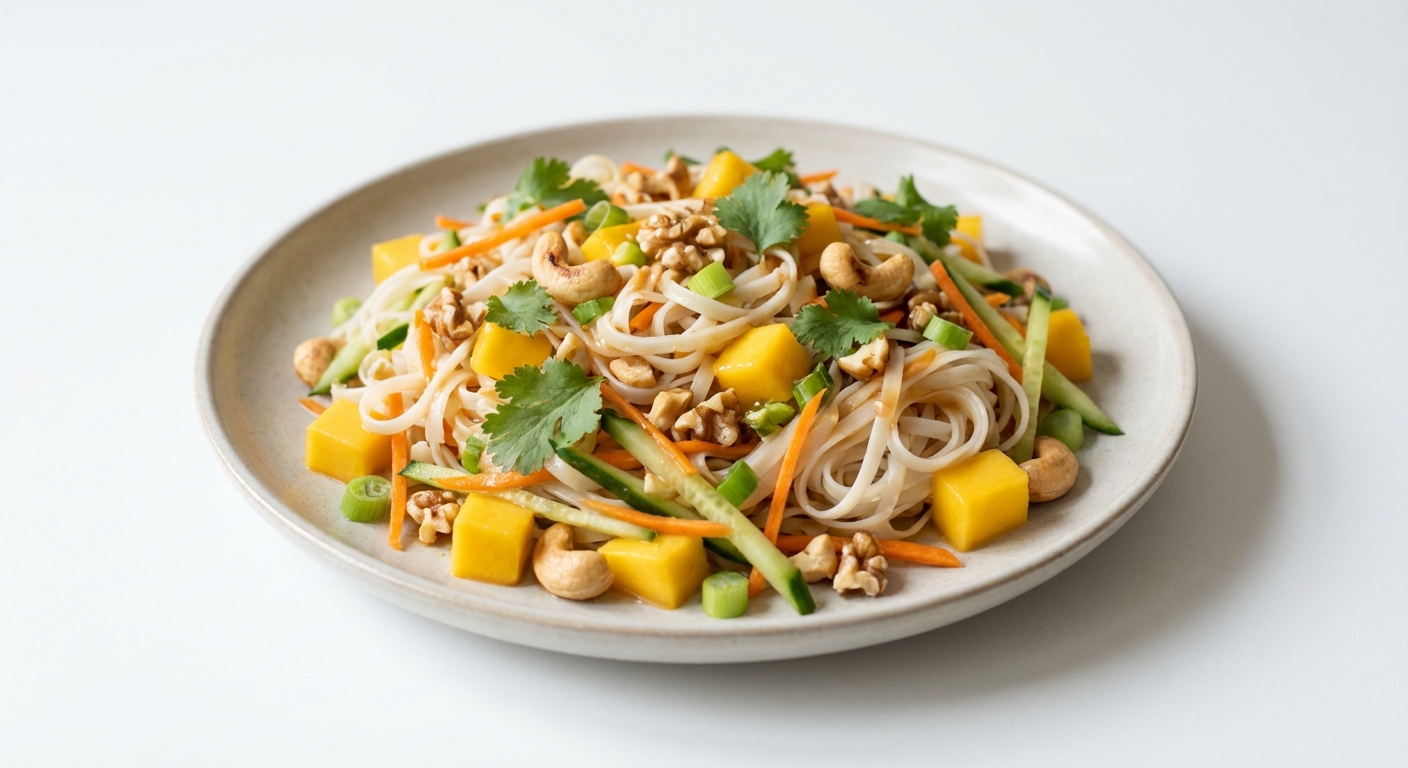 Sałatka z Mango, Orzechów i Makaronu