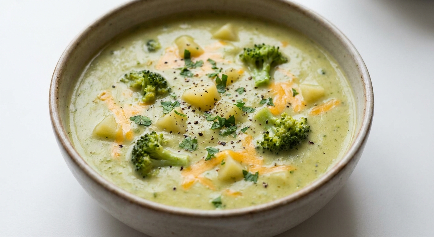 Krem brokułowy z Cheddarem i Ziemniakami