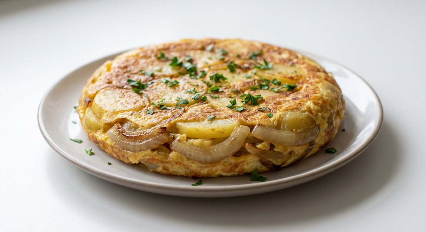 Tortilla z Ziemniakami, Cebulą i Jajkami