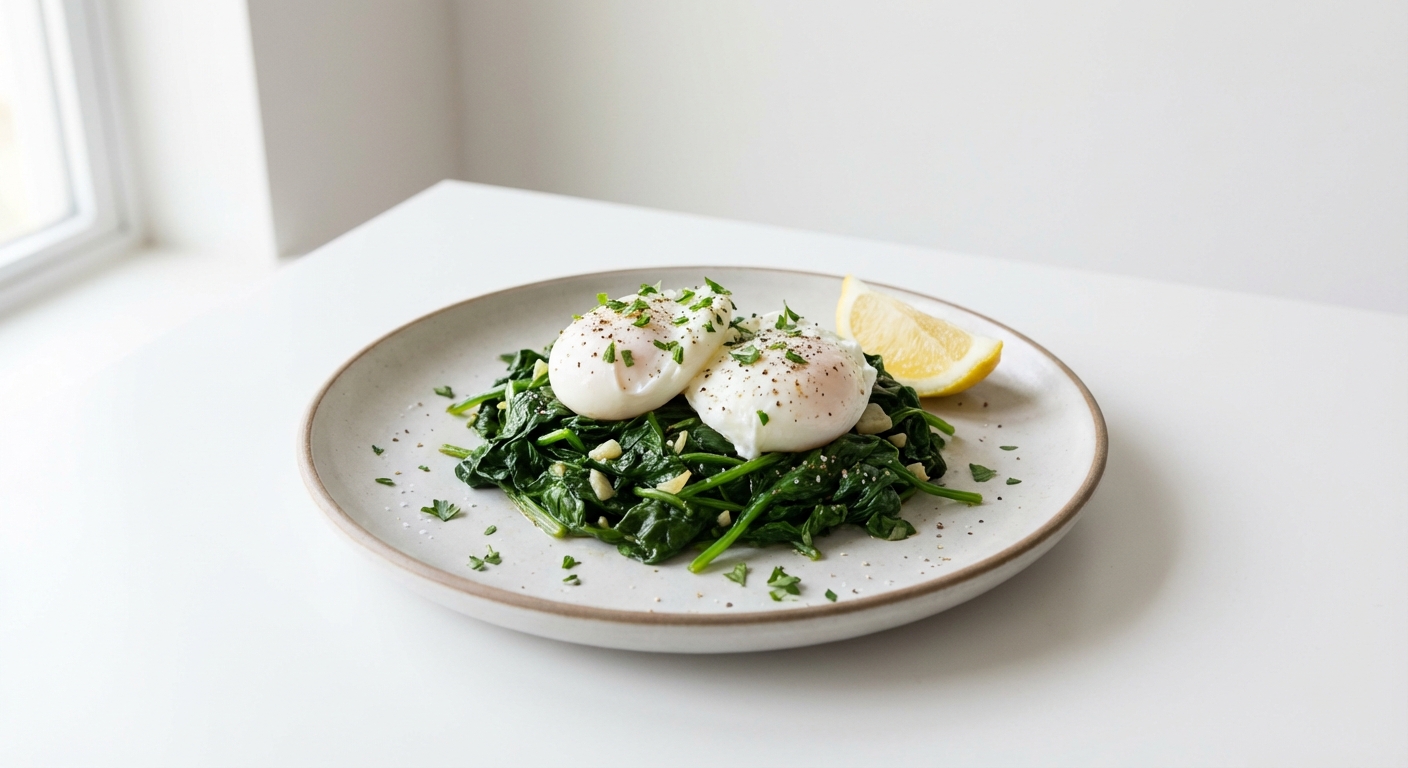 Jajka, Szpinak, Cytryna i Czosnek