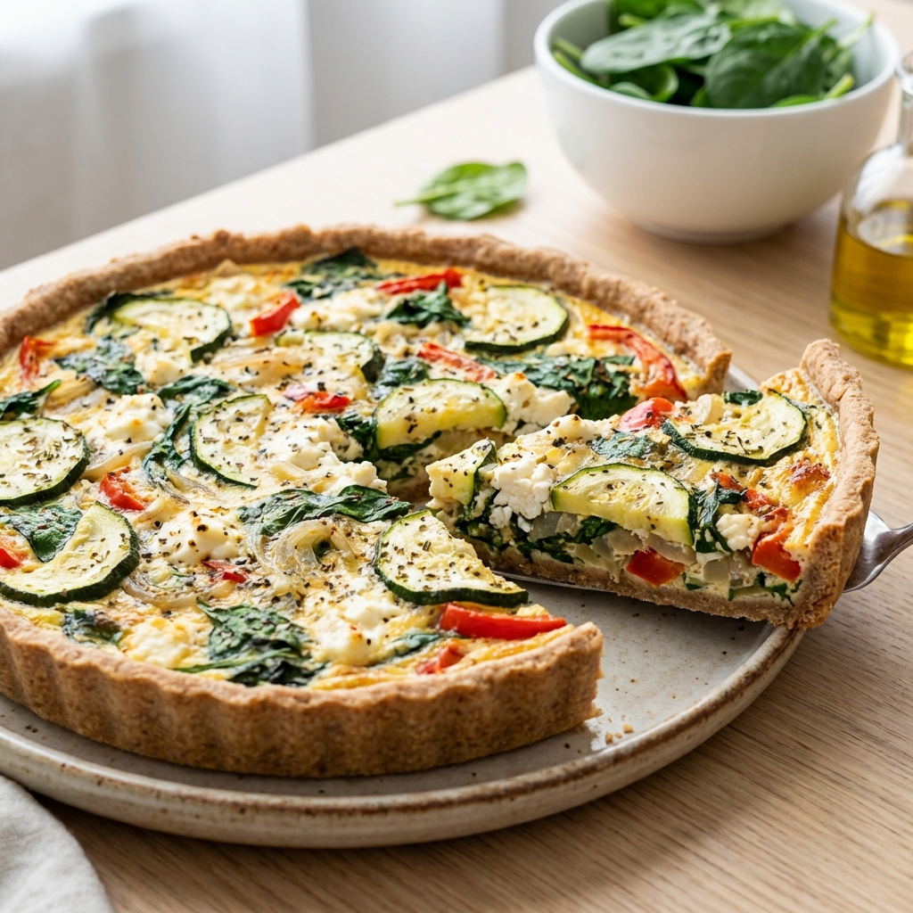 Tarta z warzywami i twarogiem