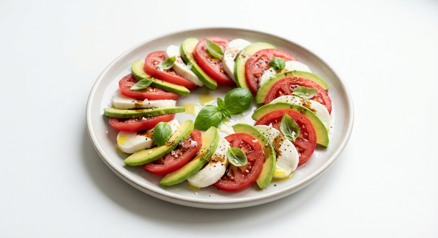 Caprese z Awokado, Bazylią i Balsamico
