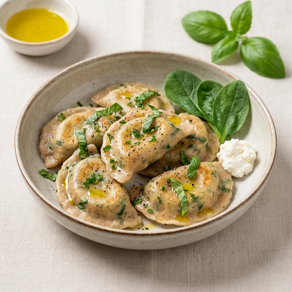Pierożki ze Szpinakiem i Ricottą