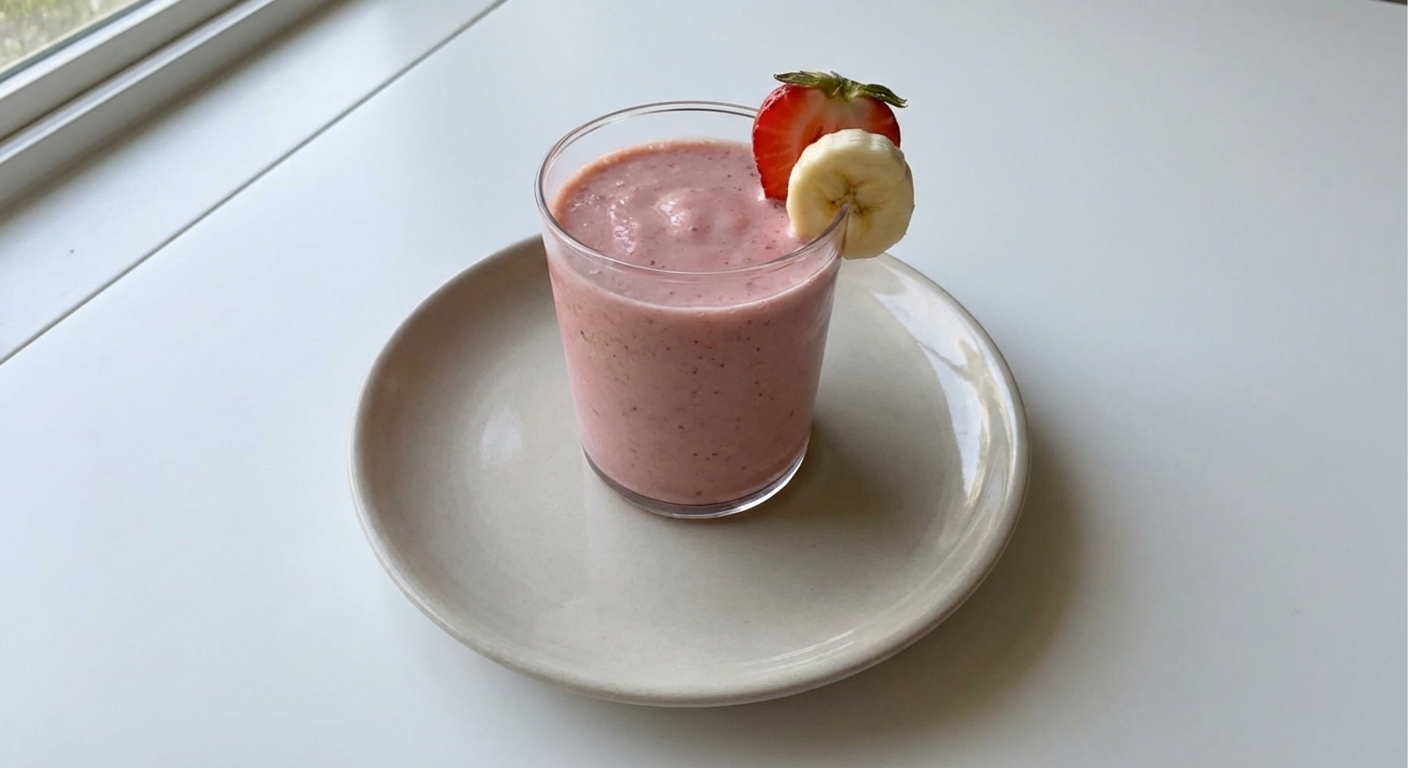 Proteinowy Koktajl Truskawkowo-Bananowy z Chia i Miodem